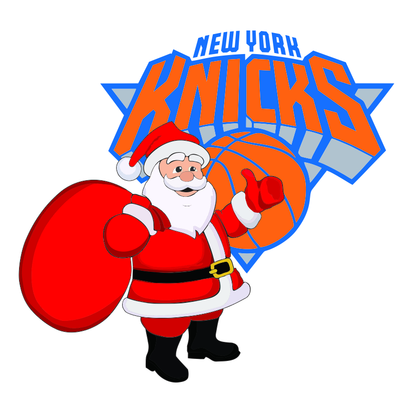 New York Knicks Santa Claus Logo iron on paper